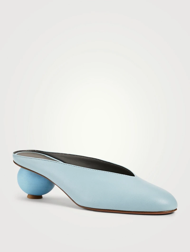 Egg Leather Mules