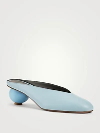Egg Leather Mules
