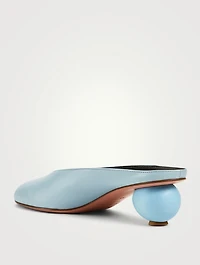 Egg Leather Mules