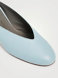Egg Leather Mules