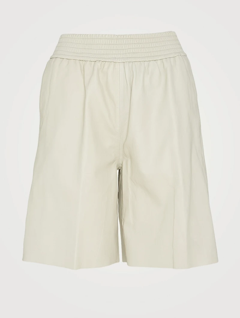 Rimini Leather Wide-Leg Shorts