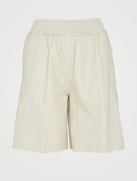 Rimini Leather Wide-Leg Shorts