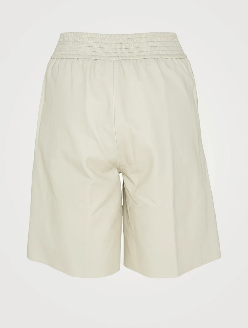 Rimini Leather Wide-Leg Shorts