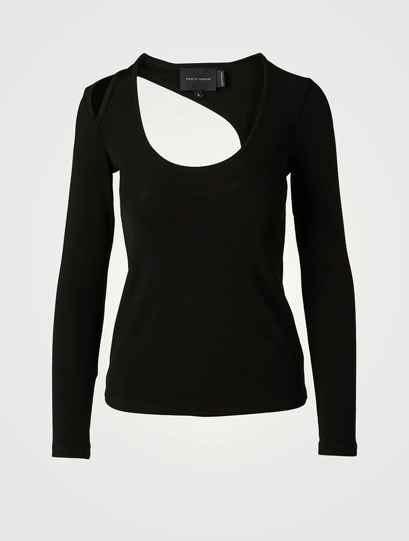 Jess Cutout Knit Long-Sleeve Top