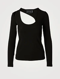 Jess Cutout Knit Long-Sleeve Top