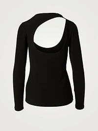 Jess Cutout Knit Long-Sleeve Top