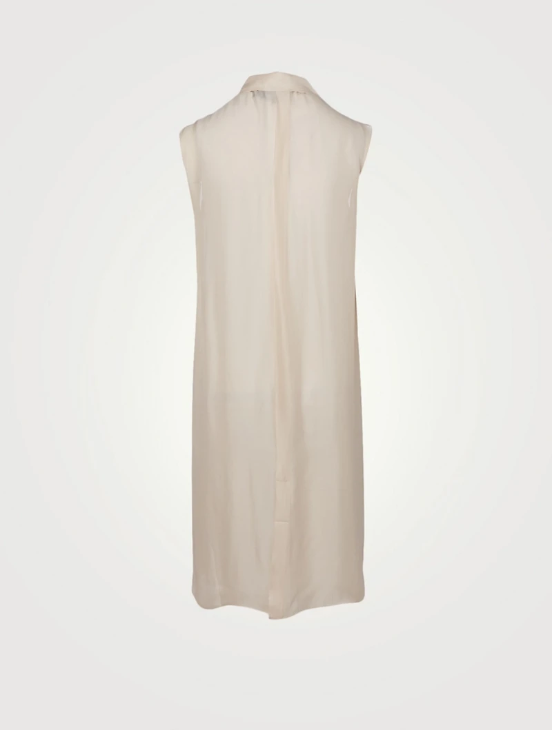 Norma Silk-Blend Sleeveless Shirt Dress