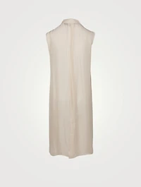 Norma Silk-Blend Sleeveless Shirt Dress