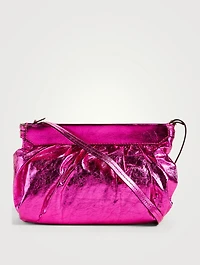 Luzes Metallic Leather Clutch Bag