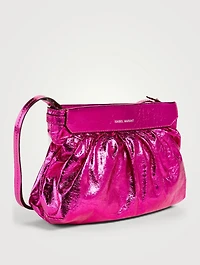Luzes Metallic Leather Clutch Bag