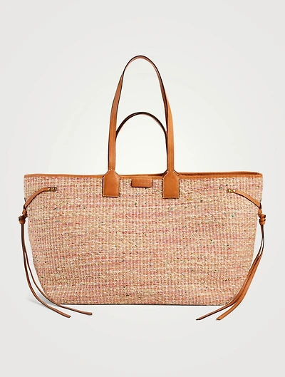 Wydra Woven Jute Shopper Tote Bag