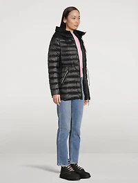 Ivy Sateen Fitted Down Jacket With Hood