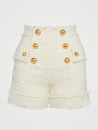 High-Waisted Tweed Shorts