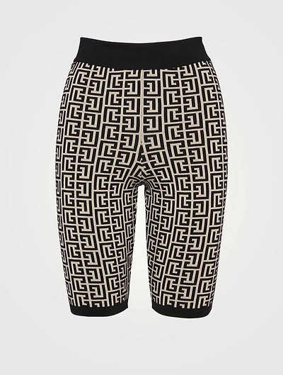 Monogram Jacquard Knit Bike Shorts
