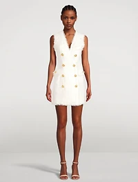 Tweed Double-Breasted Mini Dress