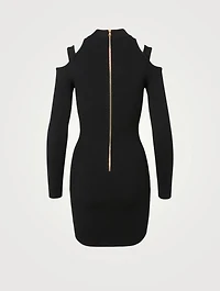 Long-Sleeve Mini Dress With Cut-Out