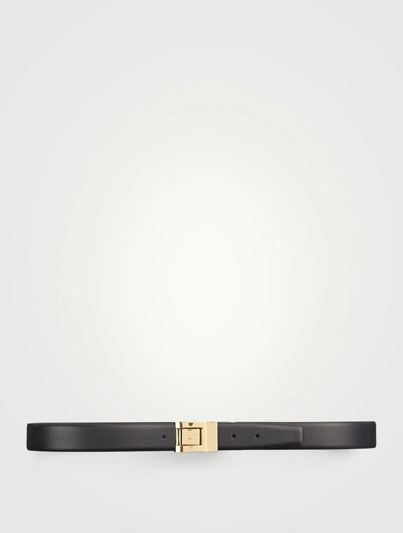 YSL Monogram Buckle Leather Belt