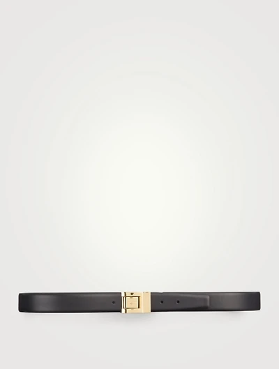 YSL Monogram Buckle Leather Belt