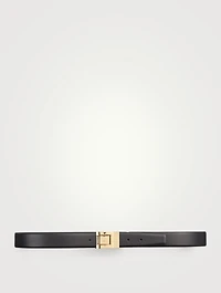 YSL Monogram Buckle Leather Belt