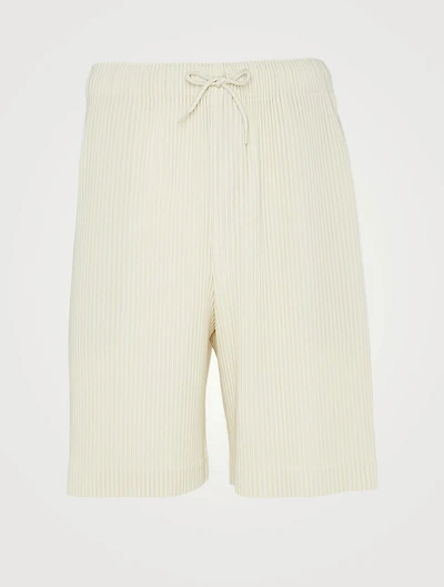 Pleats Drawstring Shorts