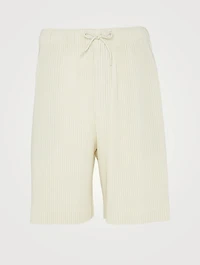 Pleats Drawstring Shorts