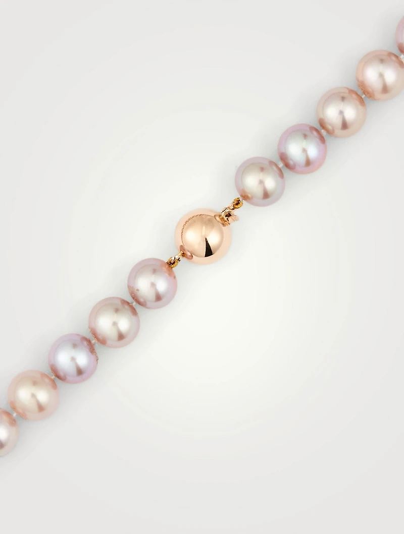 18K Rose Gold Pearl Necklace