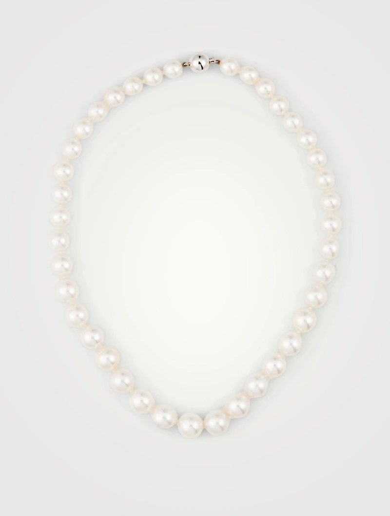 18K White Gold Pearl Necklace