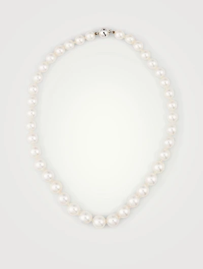 18K White Gold Pearl Necklace