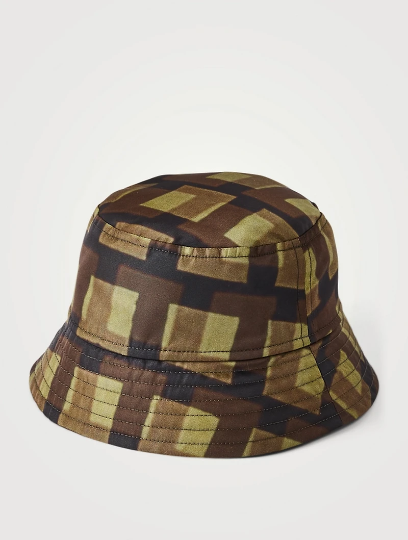 Gillian Nylon Bucket Hat In Len Lye Print