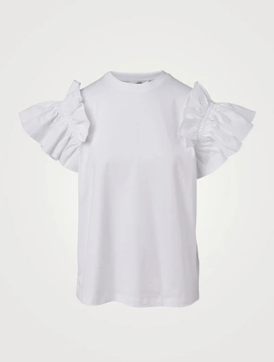 Organic Cotton Ruffle-Sleeve T-Shirt