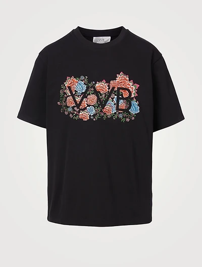 Cotton T-Shirt With Embroidered Logo