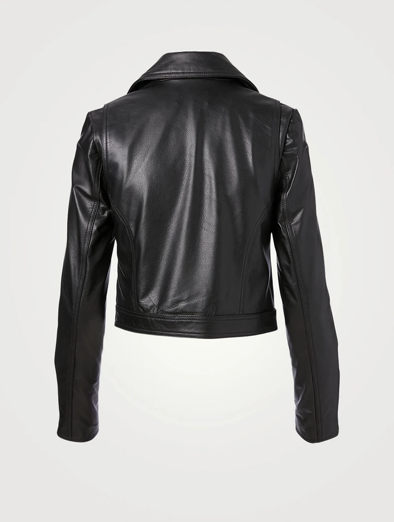 Leather Fitted Biker Jacket