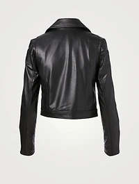 Leather Fitted Biker Jacket