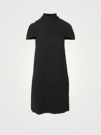 Crepe Cape Mini Dress