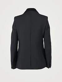 Wool And Mohair Slim Tuxedo Jacket