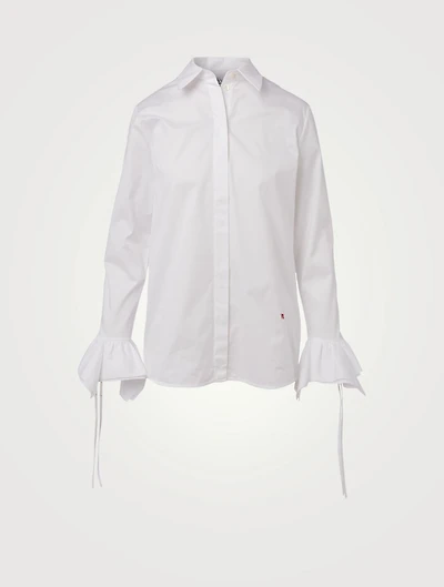 Cotton Flounce Cuff Shirt