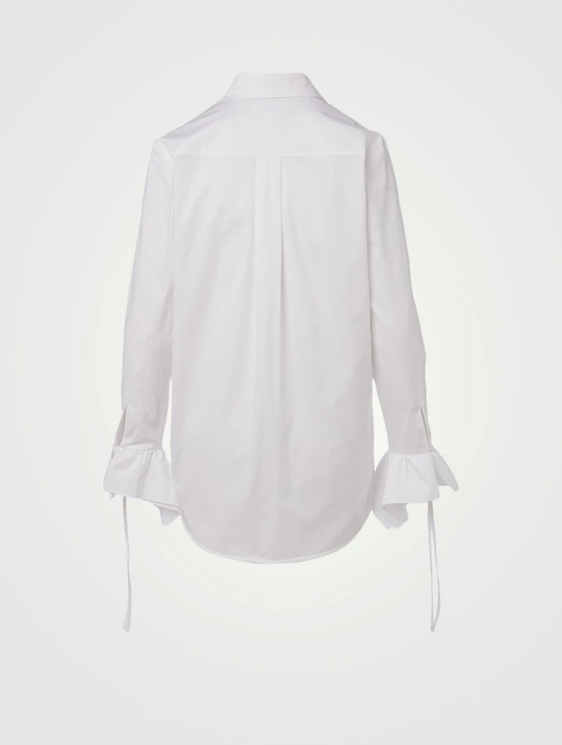Cotton Flounce Cuff Shirt