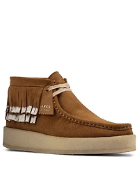 Ariadne Craft Suede Lace-Up Shoes With Fringe