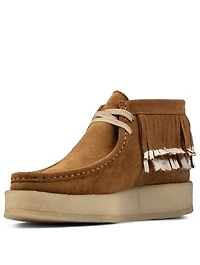 Ariadne Craft Suede Lace-Up Shoes With Fringe