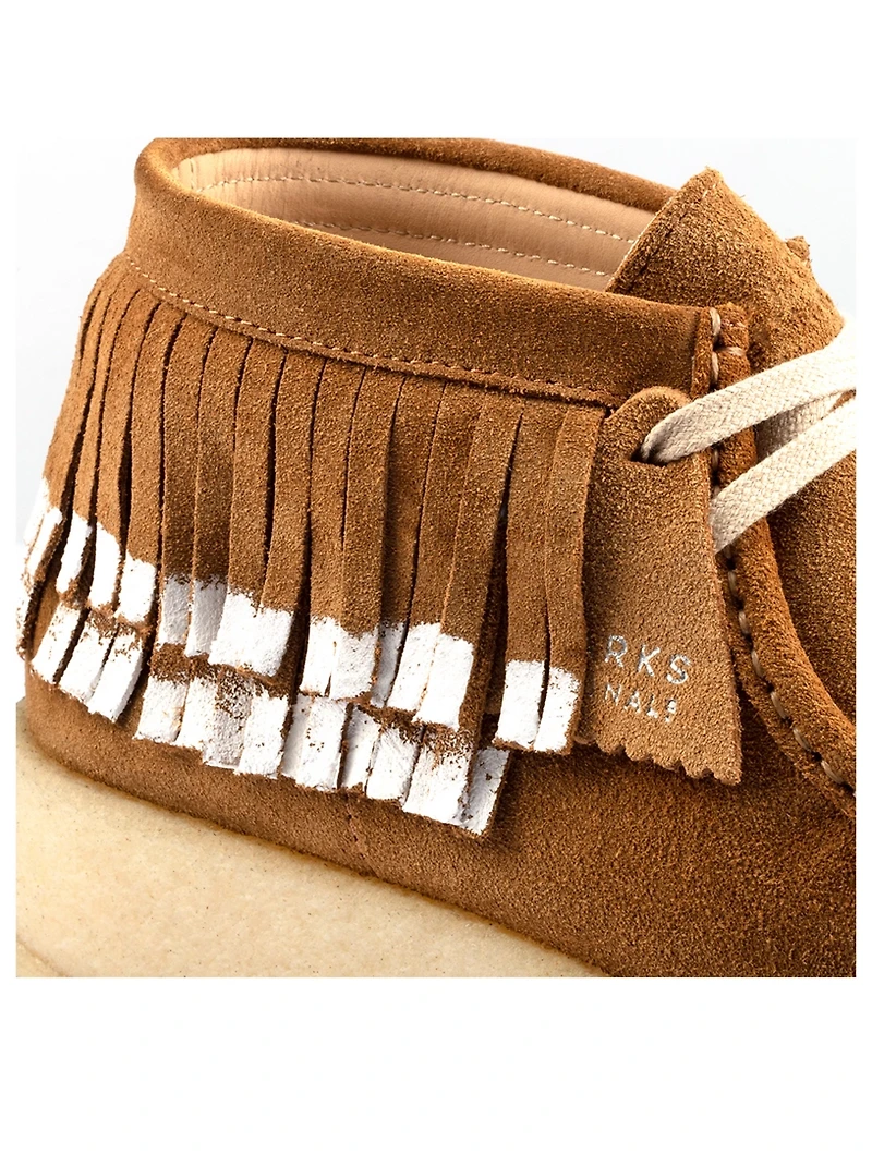 Ariadne Craft Suede Lace-Up Shoes With Fringe