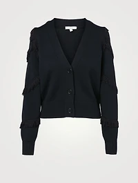 Yves Cotton Cardigan With Fringe