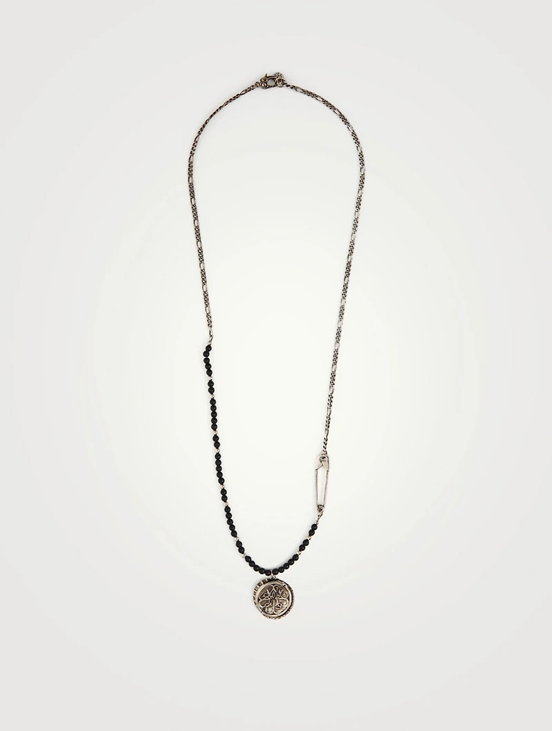 Beads And Seal Bottle Cap Long Necklace