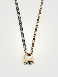 Crown And Skull Seal Ring Necklace