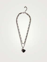 Layered Lion Shield Necklace