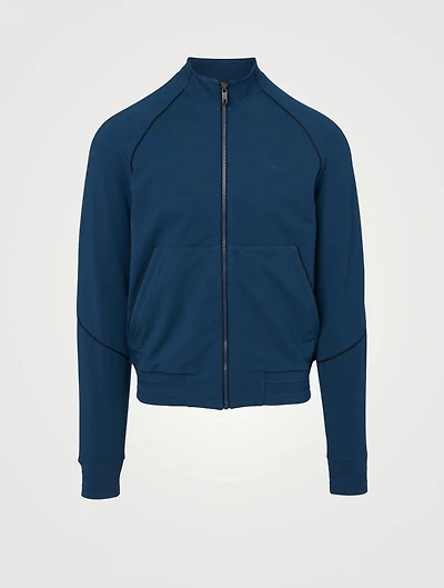 Cotton-Blend Zip Sweatshirt