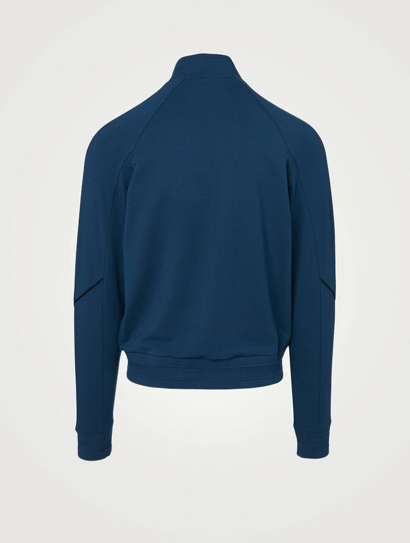 Cotton-Blend Zip Sweatshirt