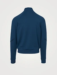 Cotton-Blend Zip Sweatshirt