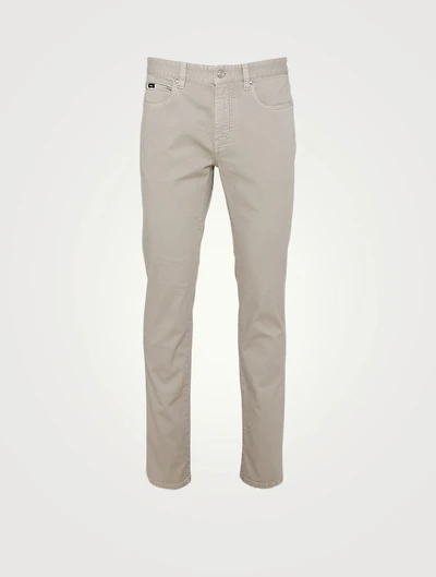 Cotton Stretch Slim-Fit Pants