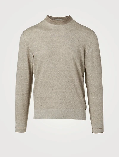Linen And Cotton Crewneck Top
