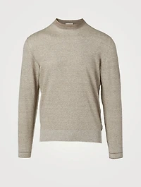 Linen And Cotton Crewneck Top